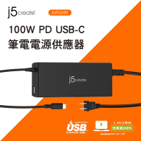 j5create 100W PD USB-C 筆電電源供應器 Type C 充電器-JUP2290