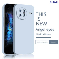 Funda Original Square Phone Case for VIVO X Note XNote 5G Soft Liquid Silicone Angel Eyes Luxury Internal Flocking Protect Cover