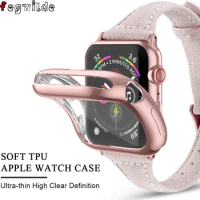 Cover for Apple Watch Case 44mm/40mm iWatch 42mm 38mm All-around screen protector bumper Apple watch series 5 4 3 38 42 40 44 mm