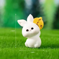 Mainan Anak Pajangan Dekorasi Rumah Kucing Animal Kelinci Furniture Rumah Mini Hiasan Rumah Mainan V