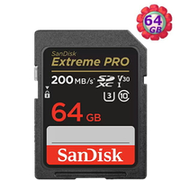 SanDisk 64GB 64G SD【200MB/s Extreme Pro】SDXC SDSDXXU-064G 4K U3 A2 V30 相機記憶卡【序號MOM100 現折$100】