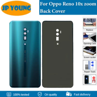 Original Back Glass For Oppo Reno 10x zoom Back Battery Cover Housing Door CPH1919 PCCM00 Rear Case With Camera Lens Replace