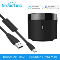 BroadLink RM4 Mini IR Wifi Smart Controller Universal Remote Control HTS2 Temperature Humidity Sensor Works Alexa Google Home