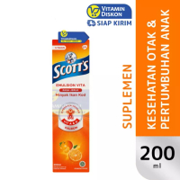 Scott's Scott's Emulsion Vita Orange Suplemen Kesehatan Otak Dan Pertumbuhan Anak - 200 Ml