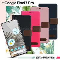 Xmart for Google Pixel 7 Pro 度假浪漫風斜紋支架皮套