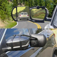 Car Trailer Extension Auxiliary Rearview Mirror Universals Caravan Trailer Towing Mirror Fit Clip-on View Side Spot Blind Mirror
