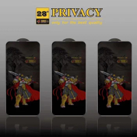 100pcs 3D Spy Armor Panda Privacy Tempered Glass Screen Protector For iphone 11 12 13 14 15 pro max Mini XS max XR 6 7 8 plus