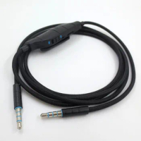 3.5MM Jack Headphone Replacement Audio Cable Cord Line With Volume Control For Logitech G633 G635 G933 G935 Gaming Headsets