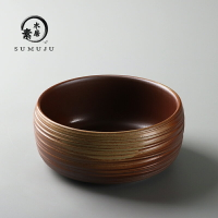 粗陶柴燒茶洗陶瓷大號茶渣缸家用杯洗建水筆洗功夫茶具配件洗茶碗