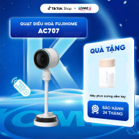 Quạt điều hòa 4 mùa thông minh Fujihome AC707, quạt mát đối lưu, sưởi ấm, phun sương tạo ẩm lọc khôn