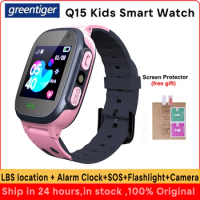 Q15 2G Kids Smart Phone Watch LBS Location SOS Flashlight Camera 2G SIM Card Call Back Children Smartwatch Math Game Alarm Clock