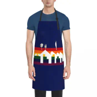 Denver Basketball City Background Design Apron christmas kitchen cloths Kitchen Handle For Women che