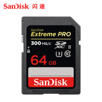 Original SanDisk Extreme Pro SD Card 32GB 64GB 128GB SDHC Class10 Max Read Speed 300M/s UHS-II U3 Memory Card For Digital Camera