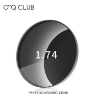 O-Q CLUB 1.74 Photochromic Prescription CR-39 Resin Glasses Lens Myopia Hyperopia Anti-Blue UV400 Glasses Lens