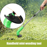 Electric Grass Trimmer Portable Handheld Garden String Pruning Mini Lawn Mower Cropper Field Grass Electric Tools