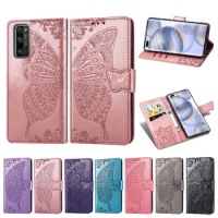 Card Wallet Butterfly Phone Case For Huawei Nova Y90 Y70 Y60 Nova 10 SE 9 8 Pro 7 6 5 4 3i Shockproof Magnetic Holder Flip Cover