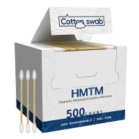 500 Count Cotton Swabs Bamboo Cotton Swab for Eye Ears Oil Makeup Lint Free Double Tipped Natural Co