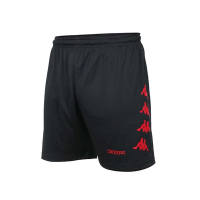 KAPPA 男K4T針織短褲-台灣製 五分褲 慢跑 路跑 運動 吸濕排汗 32166YW-D18 黑紅