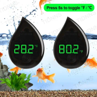 Aquarium Self-Adhesive Thermometer LCD Digital Fish Tank Mini Thermometers Free switching ℃/℉Temperature Meter0-90℃