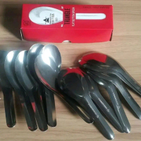 1 lusin (12 pcs) SENDOK BEBEK (panjang 13cm lebar 4cm) STAINLESS STEEL TRIANGLE KIG GROUP TERMURAH