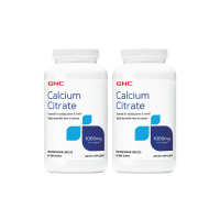 【GNC 健安喜】檸檬酸鈣1000食品錠 180錠/瓶x2入組(骨骼健康/牙齒健康/幫助凝血/幫助入睡)