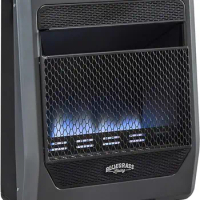 Ventless Natural Gas Blue Flame Space Heater with Thermostat Control for Home &amp; Office, 20000 BTU, Heats Up to 950 Sq.