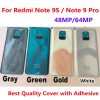 Best Quality Battery Back Cover Housing Door For Xiaomi Redmi Note 9S Note 9 Pro Glass Panel Rear Case with Adhesive Note9Pro