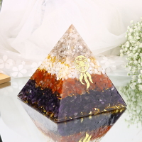靈氣師奧罡奧根能量金字塔店鋪學生桌面水晶塔擺件轉運辦公室客廳