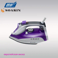 SOARIN Electric Steam Iron for Clothes Handheld Steam Iron Thermostat Prevent Calcium Deposition Steamer Ceramic Base Plate