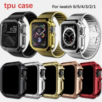 41mm Cover for Apple Watch Band Case 7 6 SE 5 4 3 42MM 38MM Soft Clear Armor TPU Protector IWatch Series 7 45mm 44MM 40MM Strap
