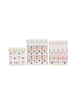 กล่อง STACKING STORAGE TINS 3PK  ลาย Painted Table สีครีม