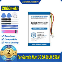 100% Original LOSONCOER 361-00056-00 2000mAh Battery For Garmin GPS Navigator For Garmin Nuvi 30, 50, 50LM, 40LM 55LM, 55LMT