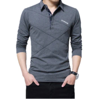Men's Polo Shirt Autumn Button Brand Male Long Sleeve Polo Shirt Casual Male Shirt Dress Polo Shirts Plus Size 3XL 4XL 5XL