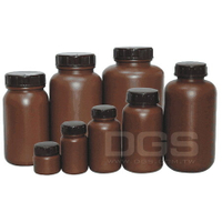 《台製》塑膠廣口瓶 PE Bottle, Wide-Mouth, Amber, PE, Graduated