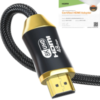 สายเคเบิลความยาว 8K HDMI แบบอนาล็อกสำหรับ PS4 โปรเจคเตอร์ 4K120Hz แล็ปท็อป และกล่องรับสัญญาณ (set-to