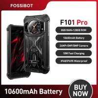 FOSSiBOT F101 PRO 15GB+128GB Rugged Phones 5.45" FHD+ Smartphone Android 13 Infrared Night Vision Camera 10600mAh Cell Phone NFC