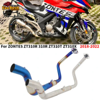 For ZONTES ZT310R 310R ZT310T ZT310X 2018-2022 Motorcycle Exhaust System Escape Modify Front Link Pipe Connecting 51mm Muffler