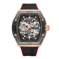 Evans Jayden Jam Tangan Pria 9563 Rubber Automatic Movement Silicon Kaca Sapphire Chronograph Water 