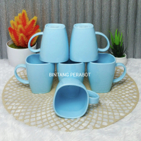 12 PCS Cangkir Melamin Dinnerware / Gelas Melamin 300ml Sudah SNI - Kitchenware Biru Hijau