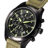 Original HOLUNS man brand Watch multifunctional sports male chronograph fashion business luminous luxury denim military watches