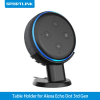 SPORTLINK Table Stand Holder For Alexa Echo Dot 3rd Generation Google Home/Nest Mini Desktop Speaker Mount Space Saving Black