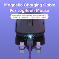 Magnetic USB Charging Cable for Logitech Mouse Wired Mouse Cable for Logitech G PRO WIRELESS, G PRO X, G PRO X2, G703, G903 G403