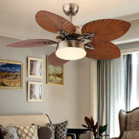 42 Inch Industrial Ceiling Fan with Light with Remote Vintage Ceiling Fan Lamp with 5 Blades for Kitchen Dining Room Living Room