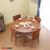 【RICHOME】碧翠絲圓餐桌椅組(一桌四椅)