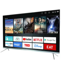 Custom Flat Screen 4K LCD monitor display 65'' 75'' 85'' 95'' Inch android Smart Home led wifi television TV