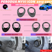 AUTOPROMAX PERODUA MYVI ICON 2015-2017 FORGED CARBON SIDE AIR OUTLET FRAME CAR ACCESSORIES + DOUBLE