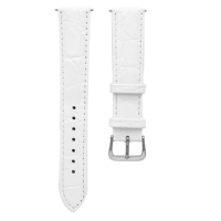 16mm 17mm 18mm 19mm 20mm Watch Strap Genuine Leather Band Watch Women with Stainless Steel Buckle White