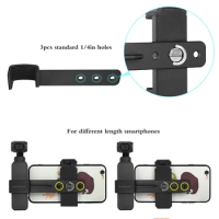 Mount Bracket Kit Phone Clip Holder+Tripod+Selfie Stick For DJI OSMO POCKET&amp;2 Gimbal Camera 60-90mm Wide Mobile