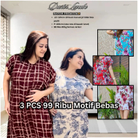 Daster Viral 3Pcs 99RB Daster MIDI / Mini / Pakaian WANITA Daster Midi Pendek Panjang Motif Bali Mot