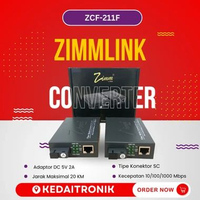 Zimmlink Converter ZCF 211F Media Fiber Optik AB LAN RJ45 Gigabit